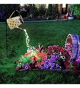 VOOKRY Watering Can with Lights, Large Hanging Solar Lights Outdoor Waterproof, Decorative Retro ...