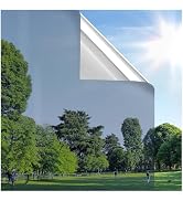 rabbitgoo Window Privacy Film One Way Window Tint for Home, Removable Reflective Heat Sun Blockin...