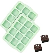 QELEG Silicone Brownie Pan with Dividers, 2 Set All Edges Square Cupcake Muffin Pans Non-Stick Ba...