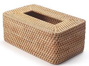 rattan tissue box cover