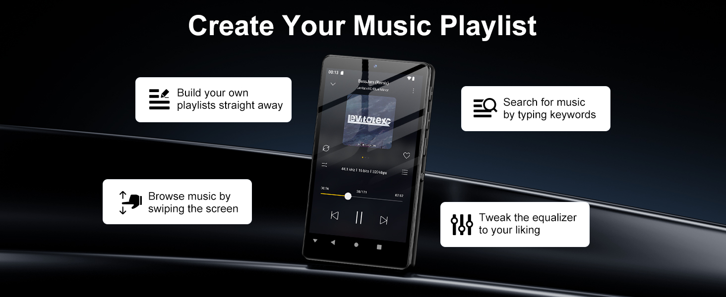 MP3 Player with Bluetooth and WiFi