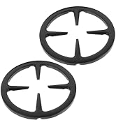 Zerodeko 2pcs Wok Ring Replacement Parts Cast Iron Wok Support Ring for Gas Stove Burner Grate Co...