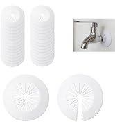30Pcs Flange Pipe Cover, Escutcheon Plate Plumbing Cover Water Drain Pipe Line Cover White Decora...