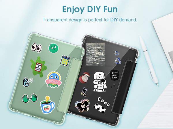 Kindle 2024 12th generation 6 inch lightweight slim case clear flip fold cover