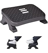 Scalebeard Under Desk Footrest, Ergonomic Foot Stool with Massage Rollers Max-Load 120Lbs Desk Le...