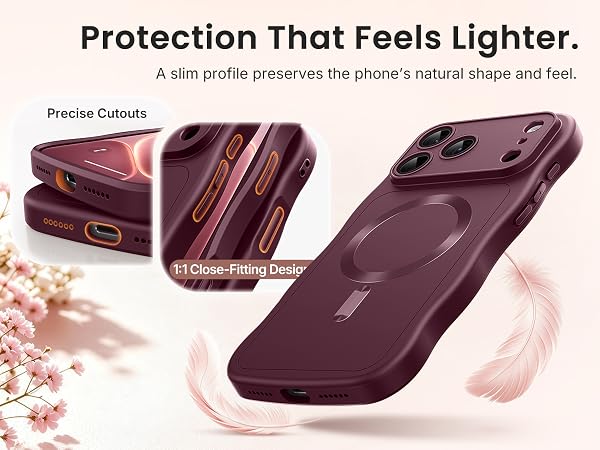 For iPhone 18 Pro 17 Pro Case Compatible with MagSafe Wavy Shockproof Slim Durable Drop Protection