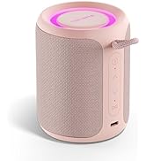 Portable Bluetooth Speaker, IP67 Waterproof & Dustproof Wireless Speaker with Lights, 15W Loud St...