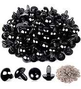 120PCS Plastic Safety Crochet Eyes Bulk with 120PCS Washers for Crochet Crafts (0.24Inch/6mm)