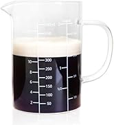 Glass Measuring Cup with Handle, 500 ML High Borosilicate Glass Three Scales (OZ, Cup, ML/CC) eas...