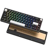 Womier SK65 Wireless Mechanical Gaming Keyboard, 60 Percent Retro Creamy Black Aluminium Keyboard...