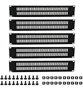 YuPinDiZu 2U Blank Panel with Venting-5 Pack Steel Blank Rack Mount Panel Spacer for 19in Server ...
