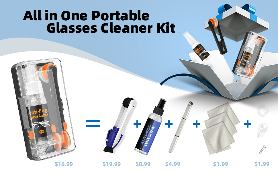 eyeglass cleaner kit
