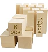18 pcs Basswood Carving Blocks Whittling Wood Carving Blocks Basswood for Carving Wood for Whittl...