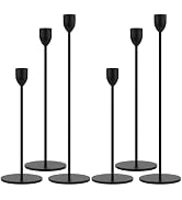 Ohtomber Black Taper Candle Holders - 6PCS Candlestick Holders, Candle Sticks Holder Decor for Pi...