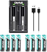 U3 Pro Universal Battery Charger with 1000 mAh Fast Charging and 8 Pack 2800mAh True High Capacit...