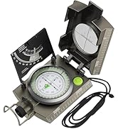 Proster IP65 Compass Hiking Survival - Lensatic Sighting Compass for Camping Navigation, Compass ...