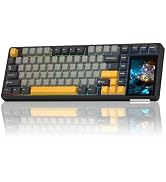 Aula L99 Wireless Mechanical Gaming Creamy Keyboard with Smart Touch Screen | Tri-Mode Hot Swappa...