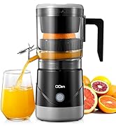 QCen Electric Citrus Juicer, Portable Orange Squeezer for Orange, Lemon, Grapefruit, One Touch Op...