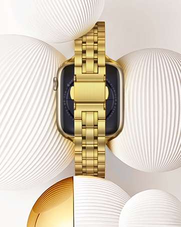 gold apple watch band