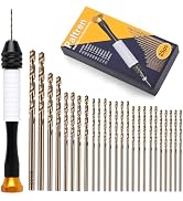 Pin Vise Hand Drill Kit Includes 25pc Micro Drill Bits Featuring M2 HSS for Jewelry Resin Crafts ...