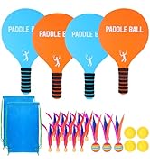 Beach Paddle Ball Set - Funny Paddleball Rackets Game, Outdoor Sports Toys for Kids Adults Family...