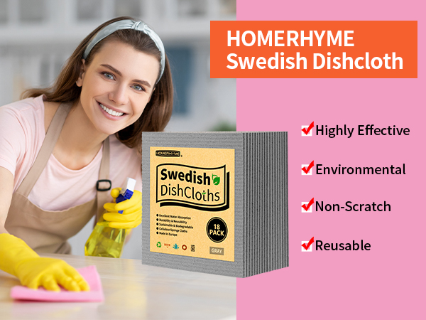 Swedish Dishcloth Cellulose Sponge Cloths