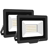 SKYWORLD 2 Pack LED Flood Lights Outdoor, 30W 3000LM LED Security Flood Light, 4000K Daylight War...