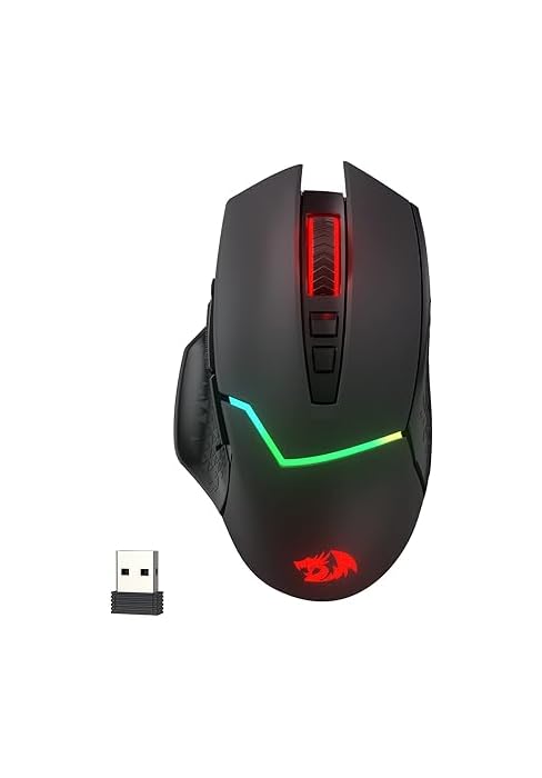 Redragon M690 PRO Wireless Gaming Mouse, 8000 DPI Wired/Wireless Gamer Mouse w/Rapid Fire Key, 8 ...
