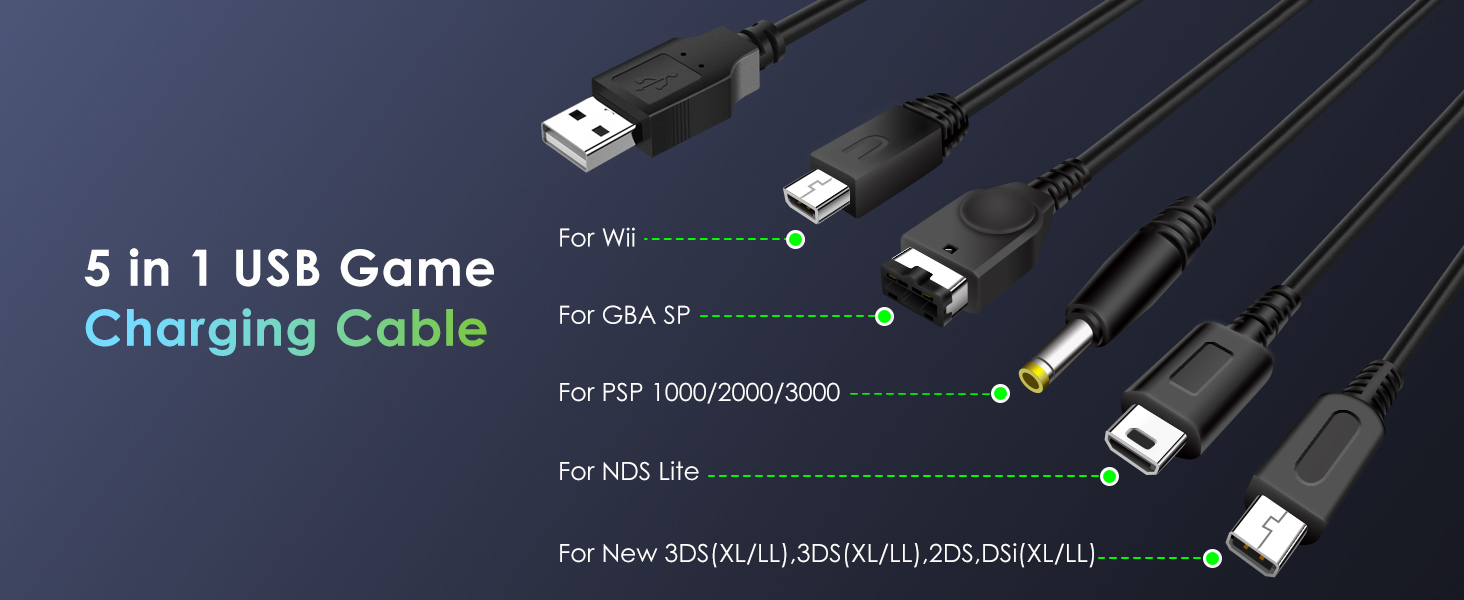 5 in 1 USB Charger Cable