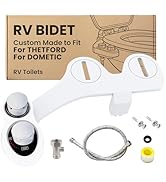 Terapaton RV Bidet Toilet Seat Attachment, RV Bidet for Camper Toilet with Dual Nozzles, Self/Rea...