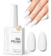 Makartt Ultra-Pigmented White Gel Nail Polish 15ml: One Coat White Gel Polish High Gloss Shine, S...