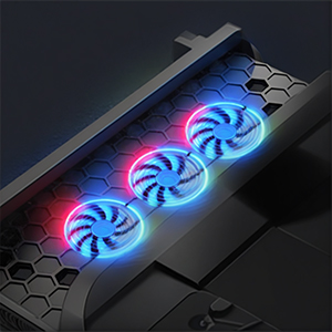 PS4 Slim and PS4 Pro by applying different attachment 3 independent powerful fans to keep your PS4