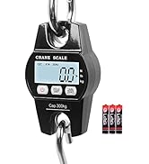 Fuzion Hanging Scale 660lb, Heavy Duty Crane Scale, Aluminum Body, Stainless Steel Hook, Hoyer Li...