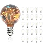 Svater G40 LED Replacement Bulb, E12 Screw Base Shatterproof Globe Bulbs for Outdoor String Light...