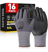 FURWEY Safety Work Gloves-12/36 Pairs, Micro Foam Nitrile Coated Glove,Seamless Knit Nylon Gloves...