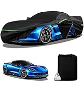 DTNESS Car Cover for 2014-2019 Corvette C7 with Zipper Door & Cotton Layer | 210D Waterproof Cove...