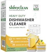 Shinyclean Heavy Duty Dishwasher Cleaning Tablets | Natural Dishwasher Cleaner and Deodorizer | H...