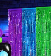 Video Game Foil Fringe Curtains Backdrop Birthday Party Decorations