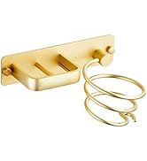 YUET Hair Dryer Holder Hairdryer Station Wall Mounted Spiral Shelf Bracket Stand Hanger Straighte...