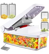 Geedel Vegetable Cutter, Onion Cutter Pro Food Chopper, Kitchen Vegetable Slicer Dicer Cutter Gra...