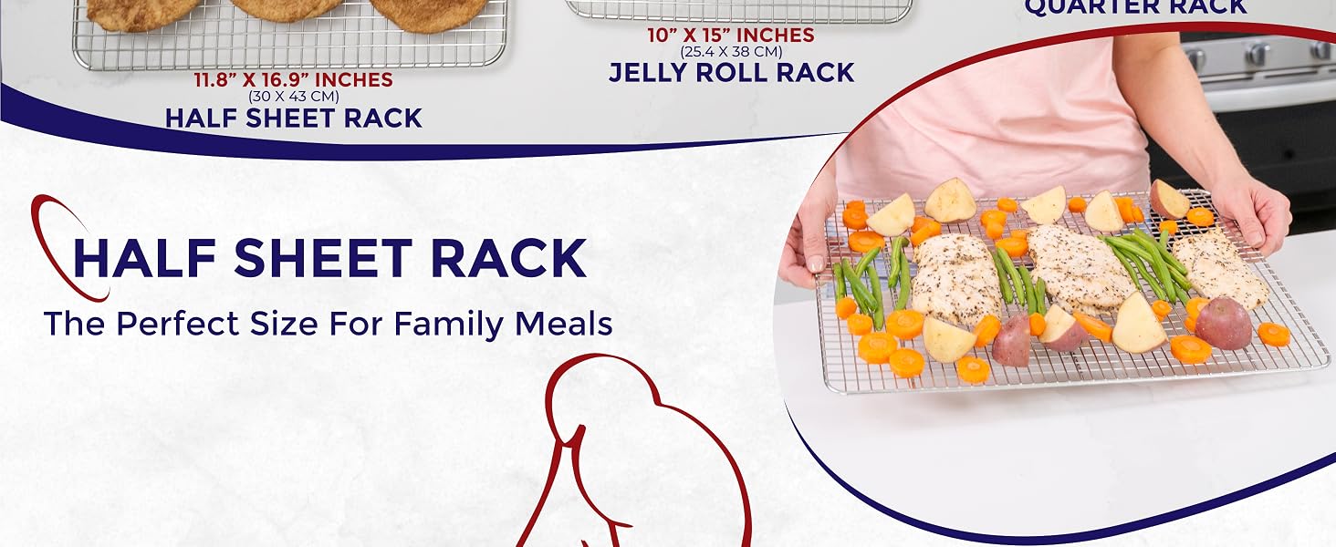 wire rack, roasting pan with rack, oven rack guards, kitchen baking, sheet pans for baking