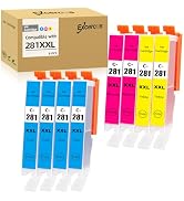 EXCERCUS 8 Pack CLI281 Ink Cartridge Replacement for Canon CLI-281XXL Use with Canon PIXMA TS8320...