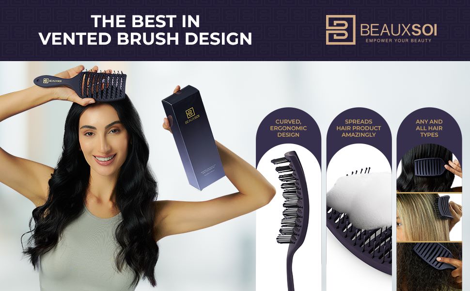 beauxsoi Vented detanger Wet Hairbrush