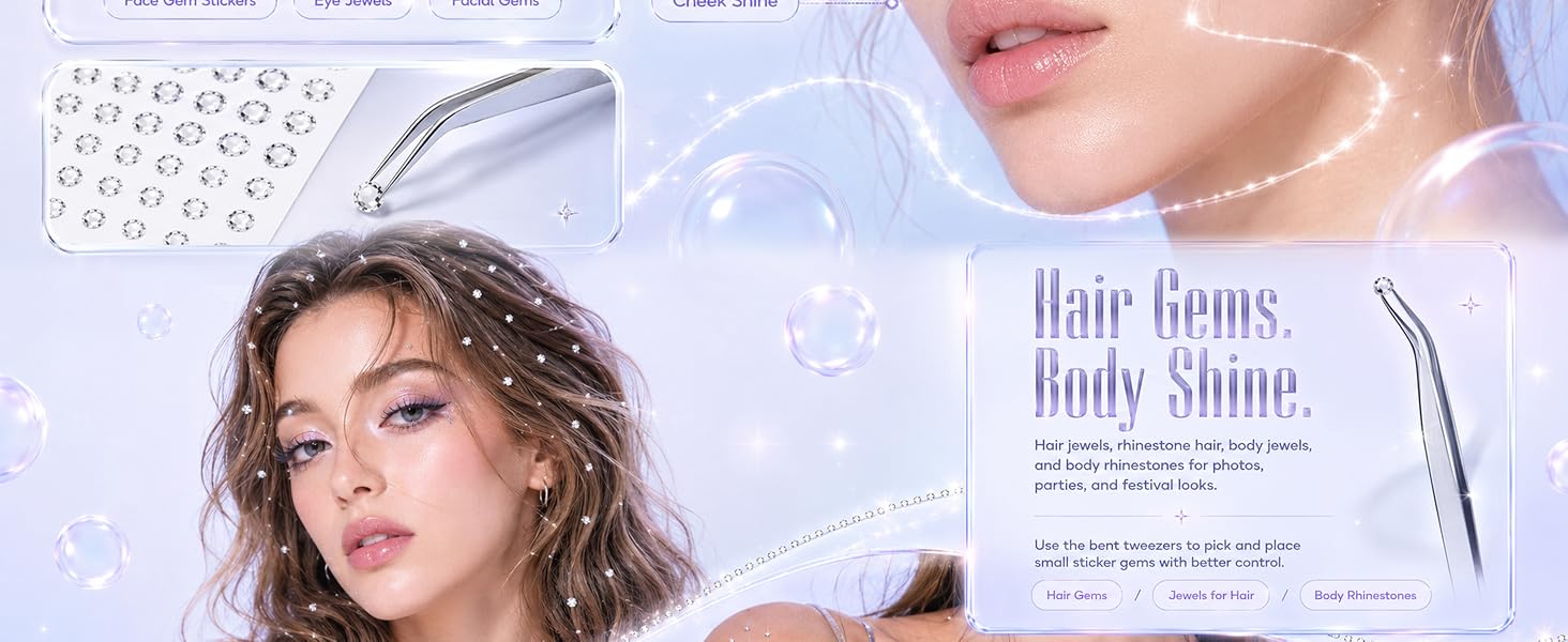 face gems hair gems face jewels stick on rhinestones for makeup sticker gems facial gems eye gem