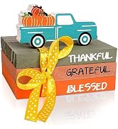 ANOTION Fall Decorations for Home - Fall Tiered Tray Decor Fall Thankful Grateful Blessed Wooden ...