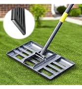 Lawn Leveling Rake: Anti Flipping 17" x 10" Stainless Steel Lawn Ground Leveler for Soil, Heavy D...