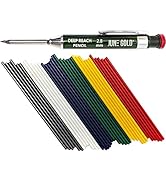 June Gold 2.8 mm Deep Reach Mechanical Pencil, 36 Colored Refills, 6 Colors, 40 mm reach, 6 mm wi...