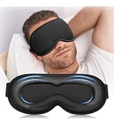 Blackout Weighted Eye Mask for Sleeping: 3D Contoured Sleep Mask for Men Women - Light Blocking E...