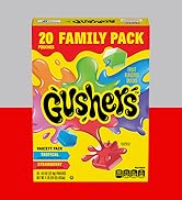 Gushers Fruit Flavored Snacks, Tropical and Strawberry Flavors, Family Pack, 20 Ct, 16 oz