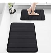 Buganda Bathroom Rug and Mat Set, 2 Piece Memory Foam Bath Mat Set, Machine Wash Dry, Soft Non Sl...